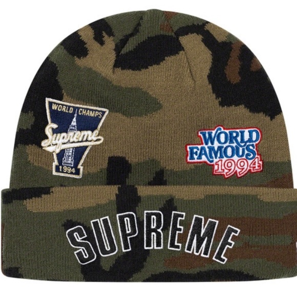 supreme new era championship beanie